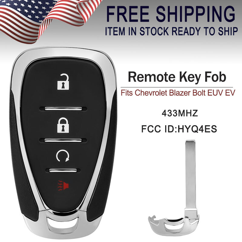 NEW FOR 2022 2023 CHEVROLET BOLT 4 BUTTON REMOTE START KEY FOB 13535665 HYQ4ES