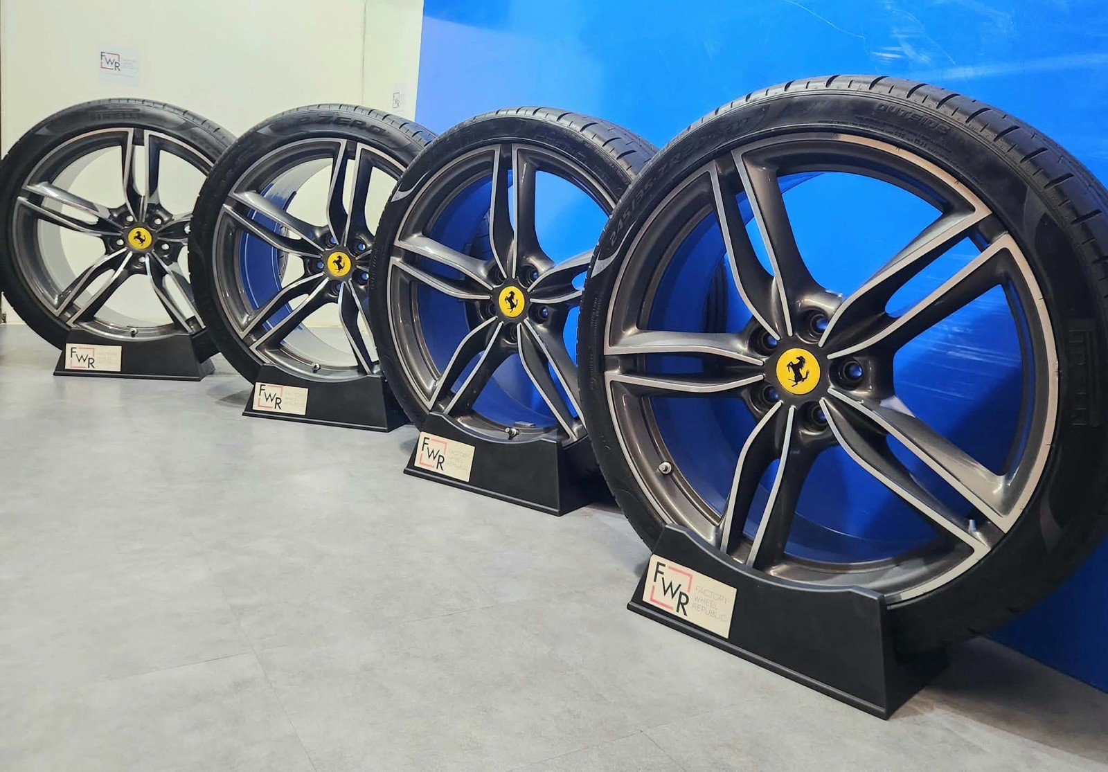 20” Ferrari Roma Original Factory OEM Diamond Cut Wheels And Tires 881326 881327