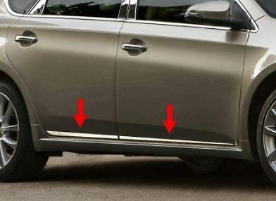 fit:2013-2018 Toyota Avalon Flat Lower Body Side Molding Trim Insert 4Pc 1\