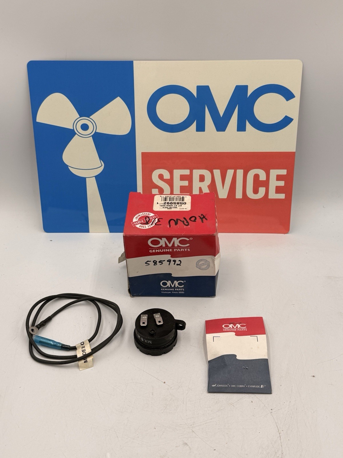 585992 Johnson/Evinrude/OMC 766444 New OEM Warning Horn kit 0585992 NEW