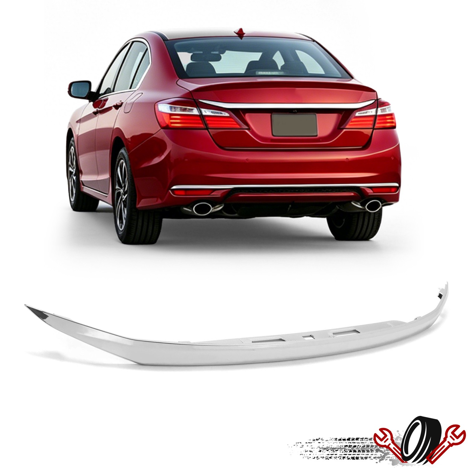 Chrome Rear Trunk Lid Finish Molding For 2016 2017 Honda Accord Sedan