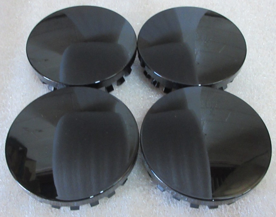 (4) GM Blank Gloss Black Wheel Center Cap Hub Cap EB-R4-00-000P58