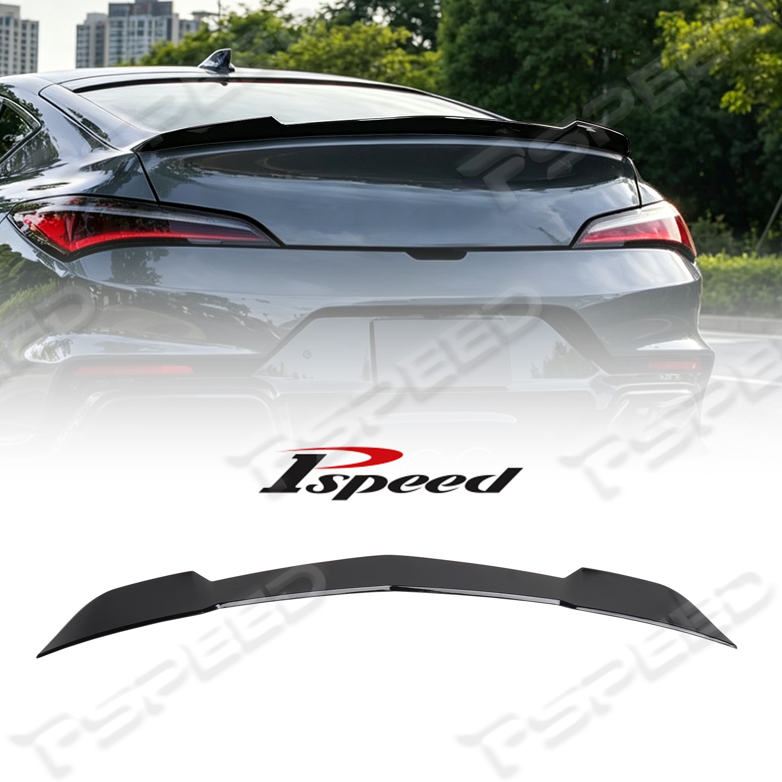 For 2023 2024 2025 2026 Acura Integra Glossy Black Rear Trunk Spoiler Wing