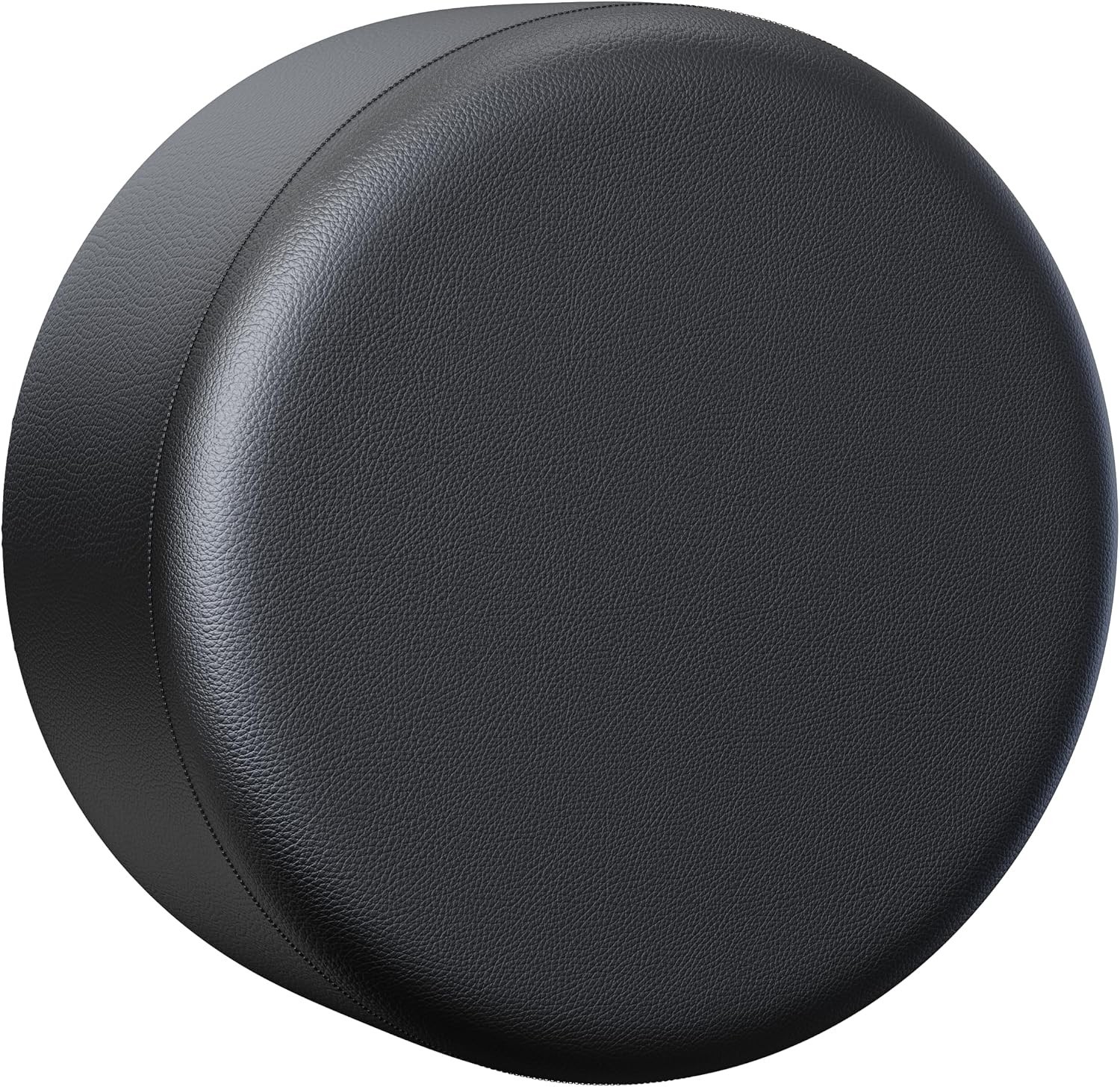Stylish Black PVC Leather Tire Cover - Fits 32-34 Inch Spare Tires Universally