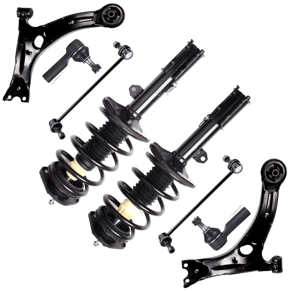 For 03-08 Toyota Matrix Pontiac Vibe Front Struts Lower Control Arms Tie Rod