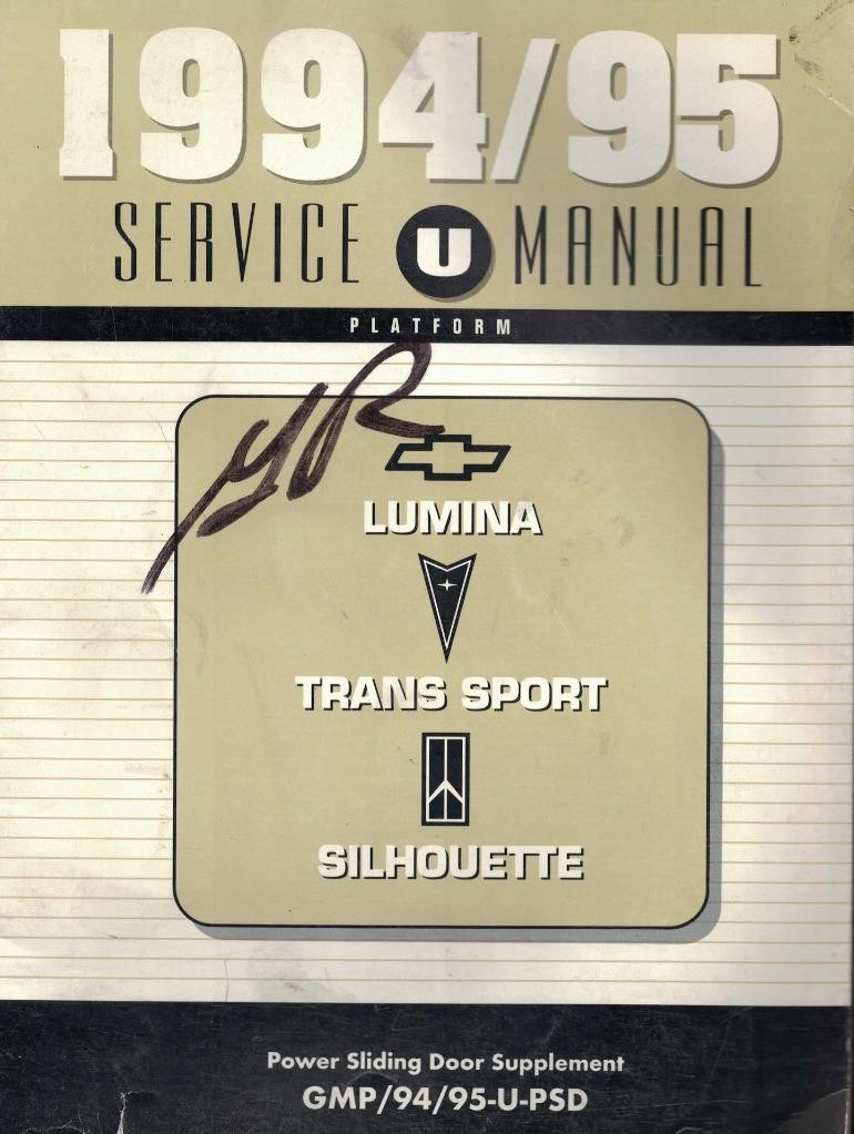 1994/95 OLDS SILHOUETTE-PONTIAC TRANS SPORT-CHEVY LUMINA-SHOP MANAUL SUPPLEMENT