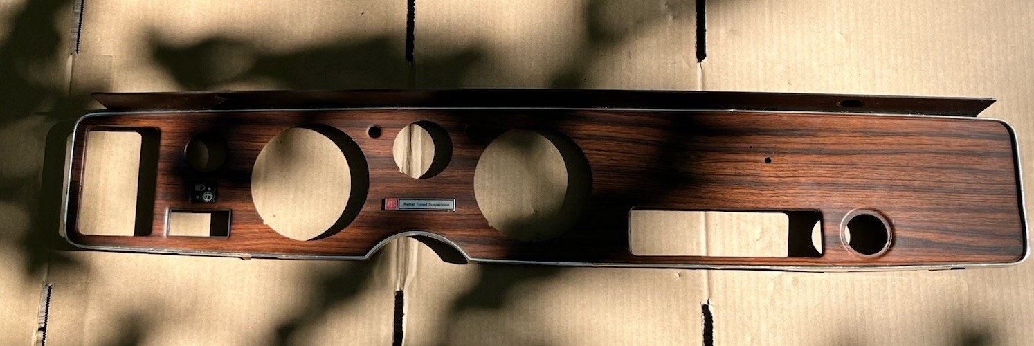 1970-1981 pontiac dash face bezel wood grain