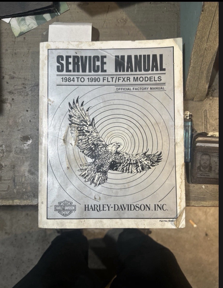 Harley Davidson 1984 to 1990 FLT, FXR Models Service Manual 99483-90 Used Harley Davidson 1984 to 1990 FLT, FXR Models Service Manual 99483-90 Used
