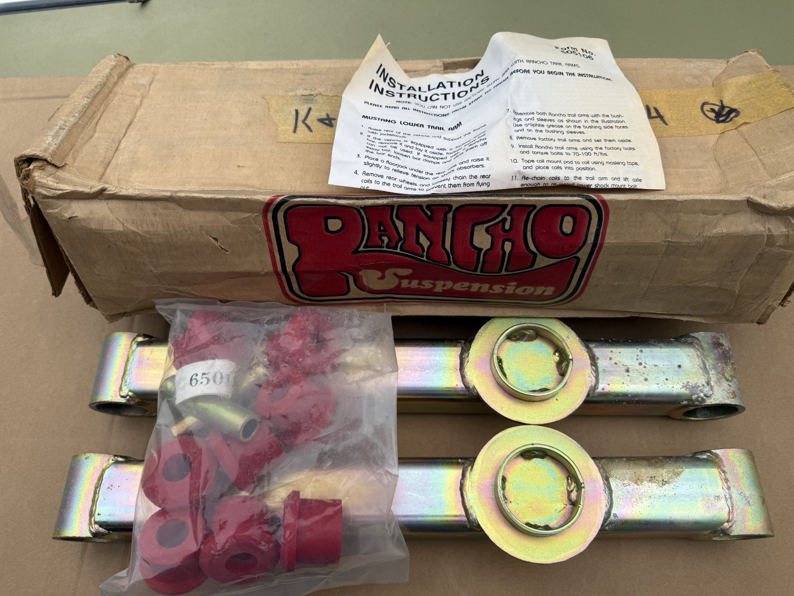1979-1993 Ford Mustang Fox body -NOS Vintage Rancho Rear Lower Control Arms 1979-1993 Ford Mustang Fox body -NOS Vintage Rancho Rear Lower Control Arms