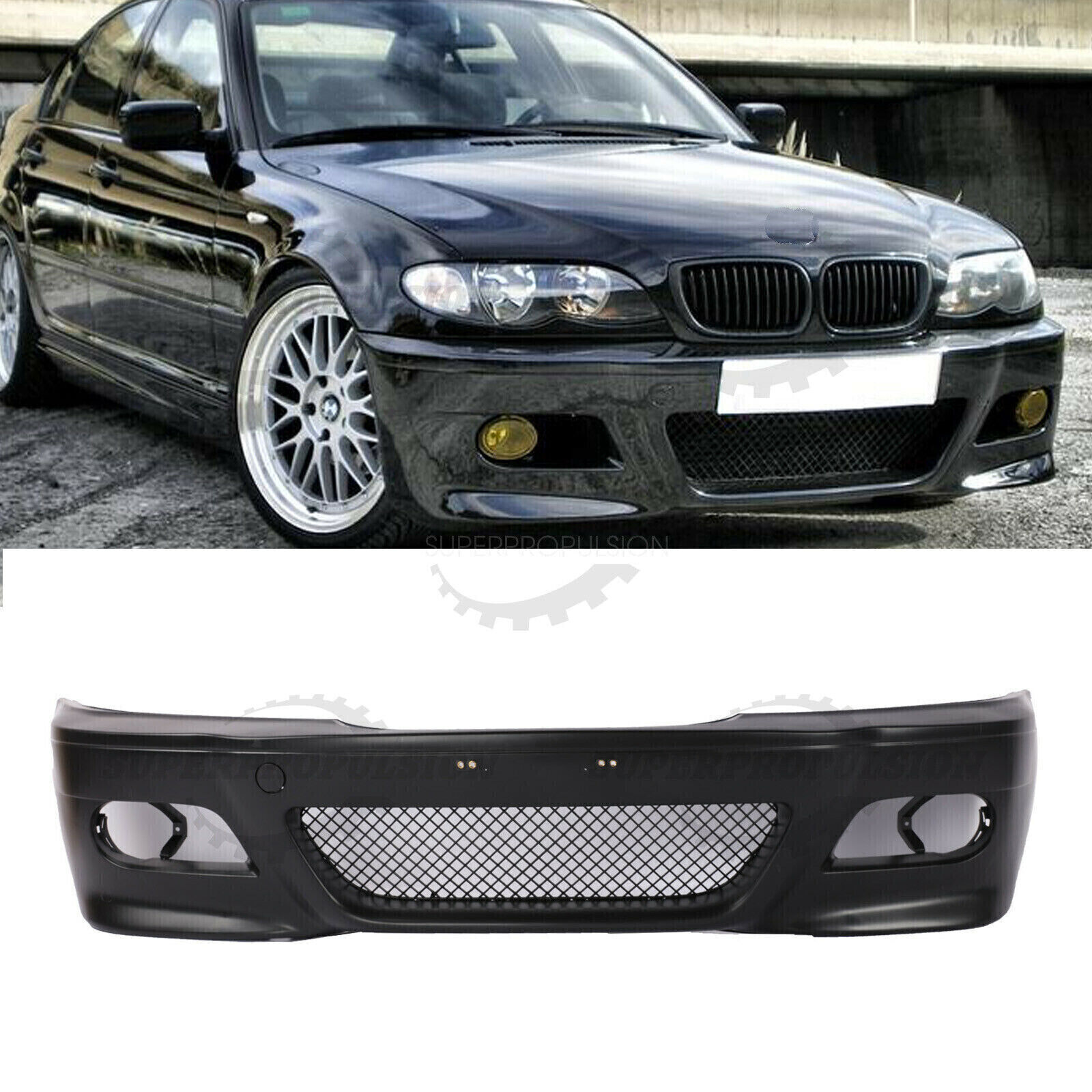 For BMW E46 M3 Style Front Bumper Covers 4dr 2dr 1999-05 SEDAN Wagon