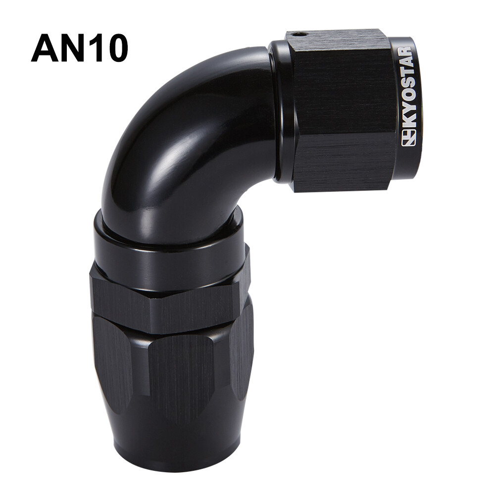 10AN AN10 90Degree Aluminum Full Flow Swivel Fitting Hose End Adapter Universal