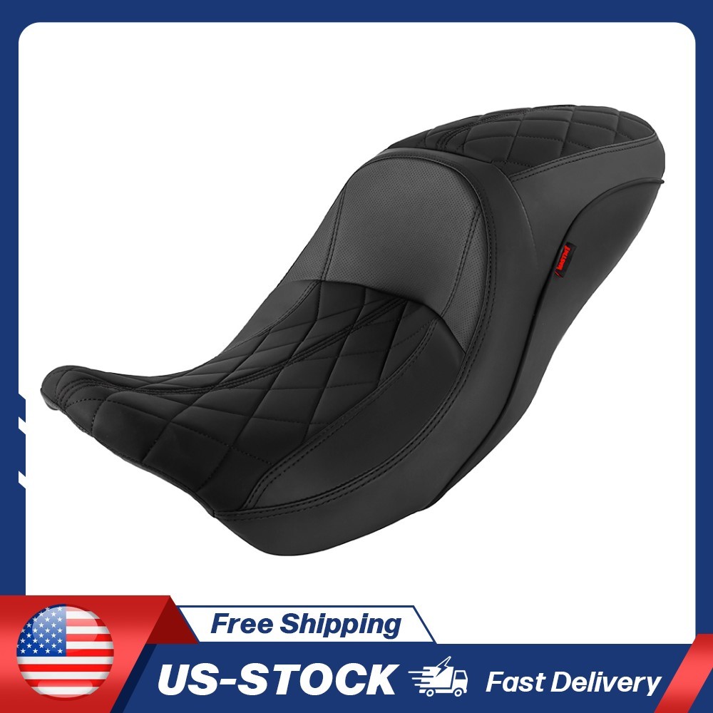 Full Black 1-Piece Gel Seat Cushion For Harley Touring Street Glide 2008-2023 US