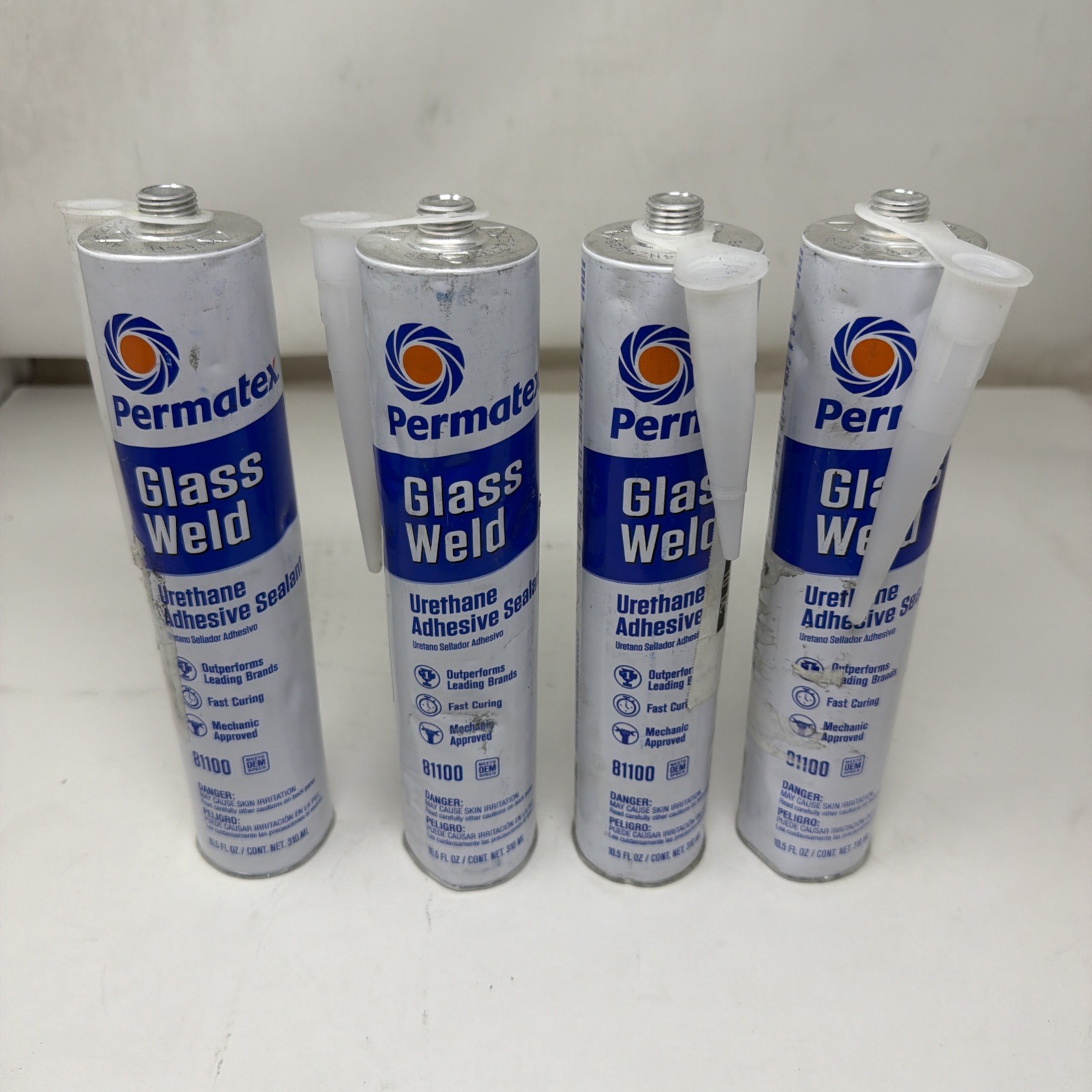 4 PACK Permatex 81100 Px Glass Weld Urethane 10.5Oz NEW FACTORY SEALED 4 PACK Permatex 81100 Px Glass Weld Urethane 10.5Oz NEW FACTORY SEALED