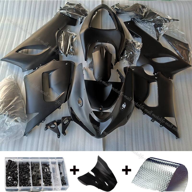 Flat Black ABS Injection Fairing Kit Fit KAWASAKI NINJA ZX6R ZX-6R 2005 2006 636