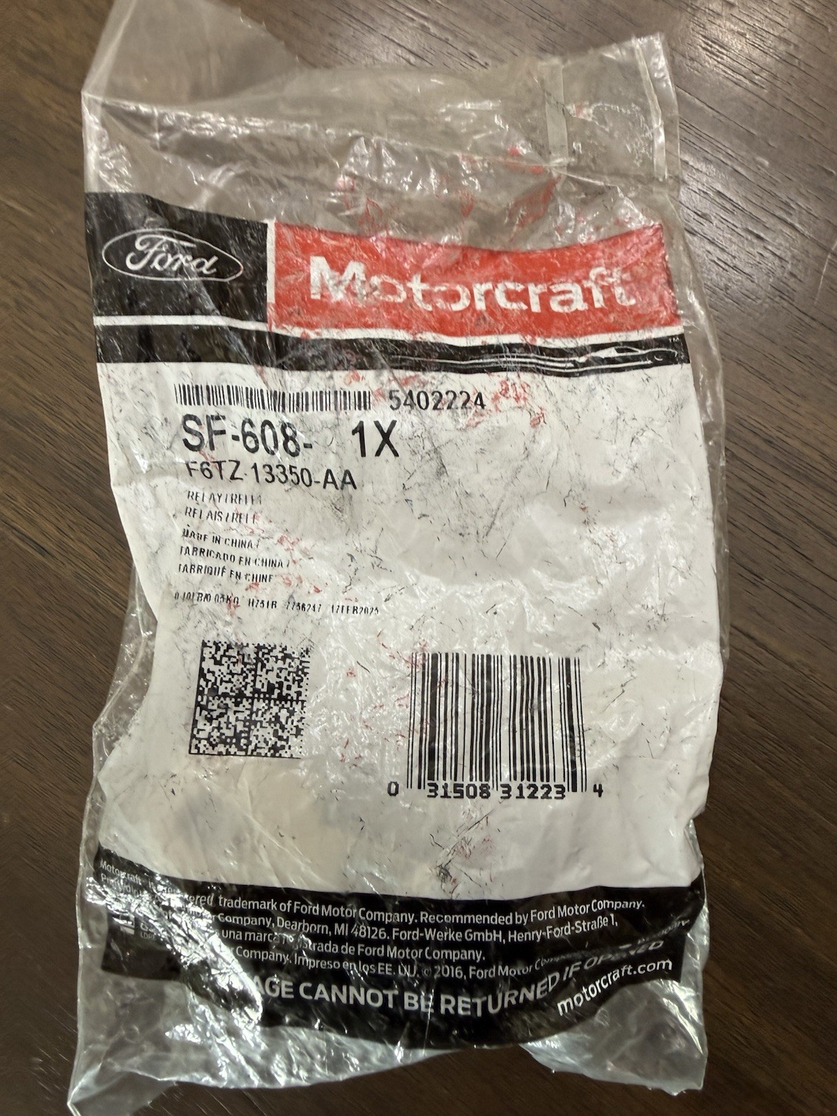 Oem MotorCraft Turn Signal /flasher Relay SF-608 F6TZ-13350-AA Oem MotorCraft Turn Signal /flasher Relay SF-608 F6TZ-13350-AA