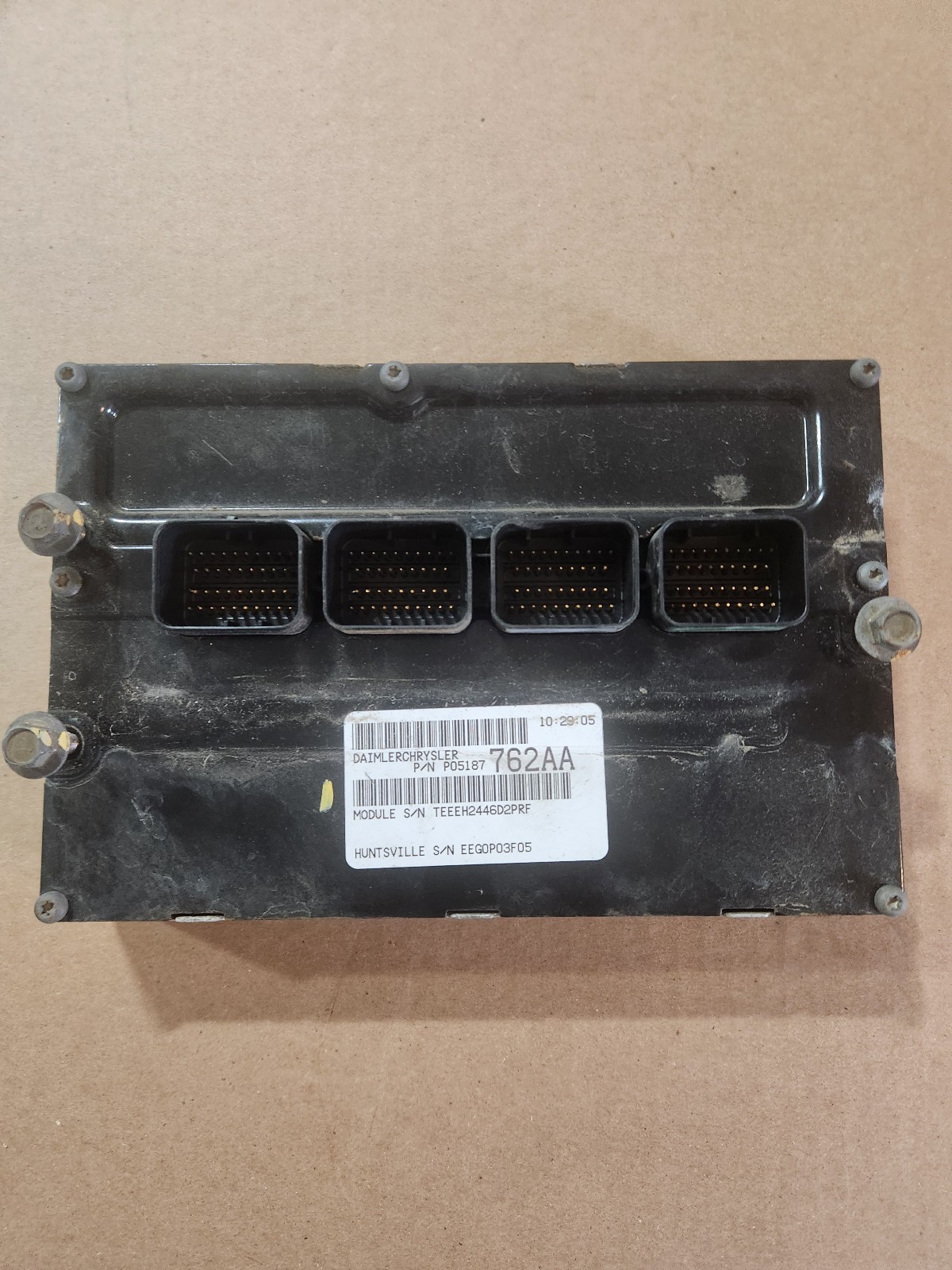 2007-2009 CHRYSLER PT CRUISER 2.4L TURBO ECU ECM ENGINE COMPUTER P05187762AA