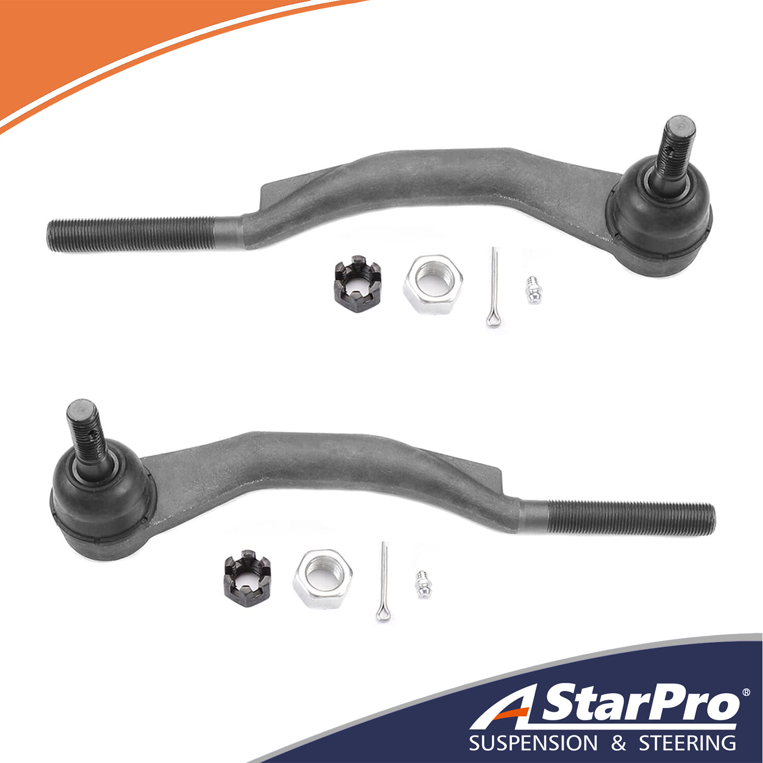 2pc 6mm Front Outer Tie Rod End for Chevrolet Buick GMC Isuzu Oldsmobile Saab