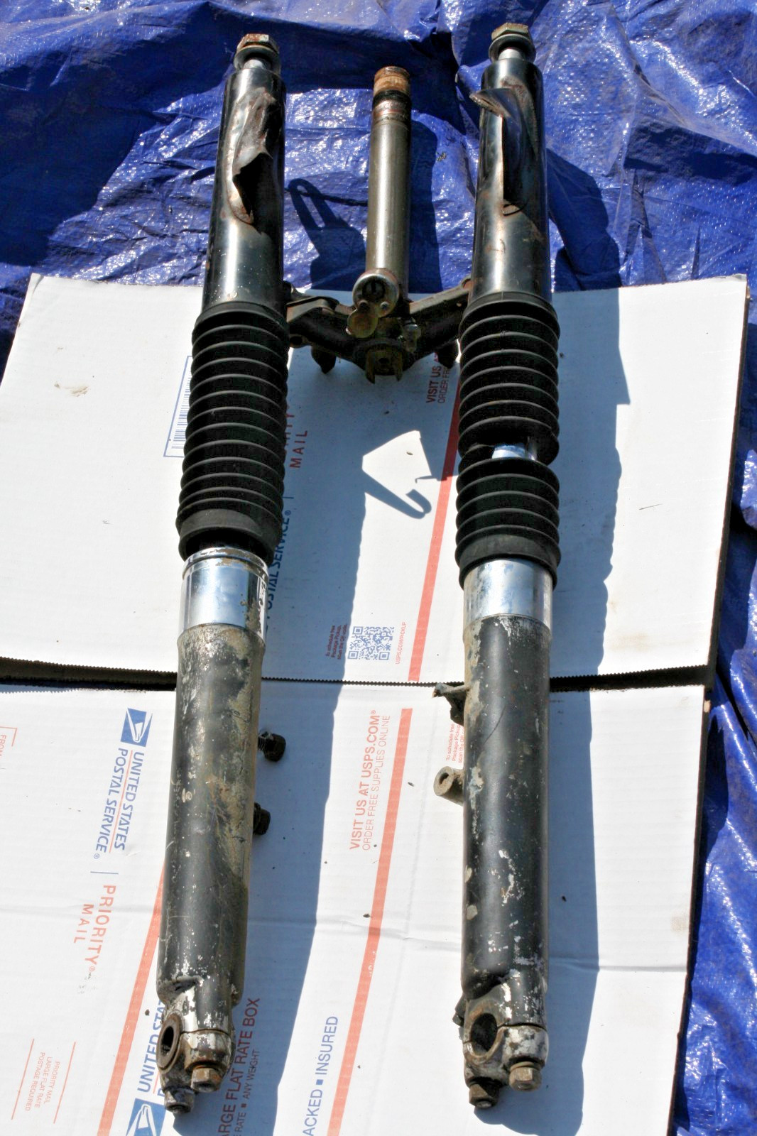 1966-67 HONDA CL 160  OEM FRONT FORKS   (SEE BELOW)