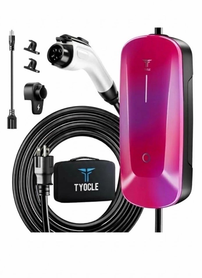 Tyocle EV Charger Level 1&2 Portable AI Fast Charger For J1772 16Amp, 110V-240V Tyocle EV Charger Level 1&2 Portable AI Fast Charger For J1772 16Amp, 110V-240V