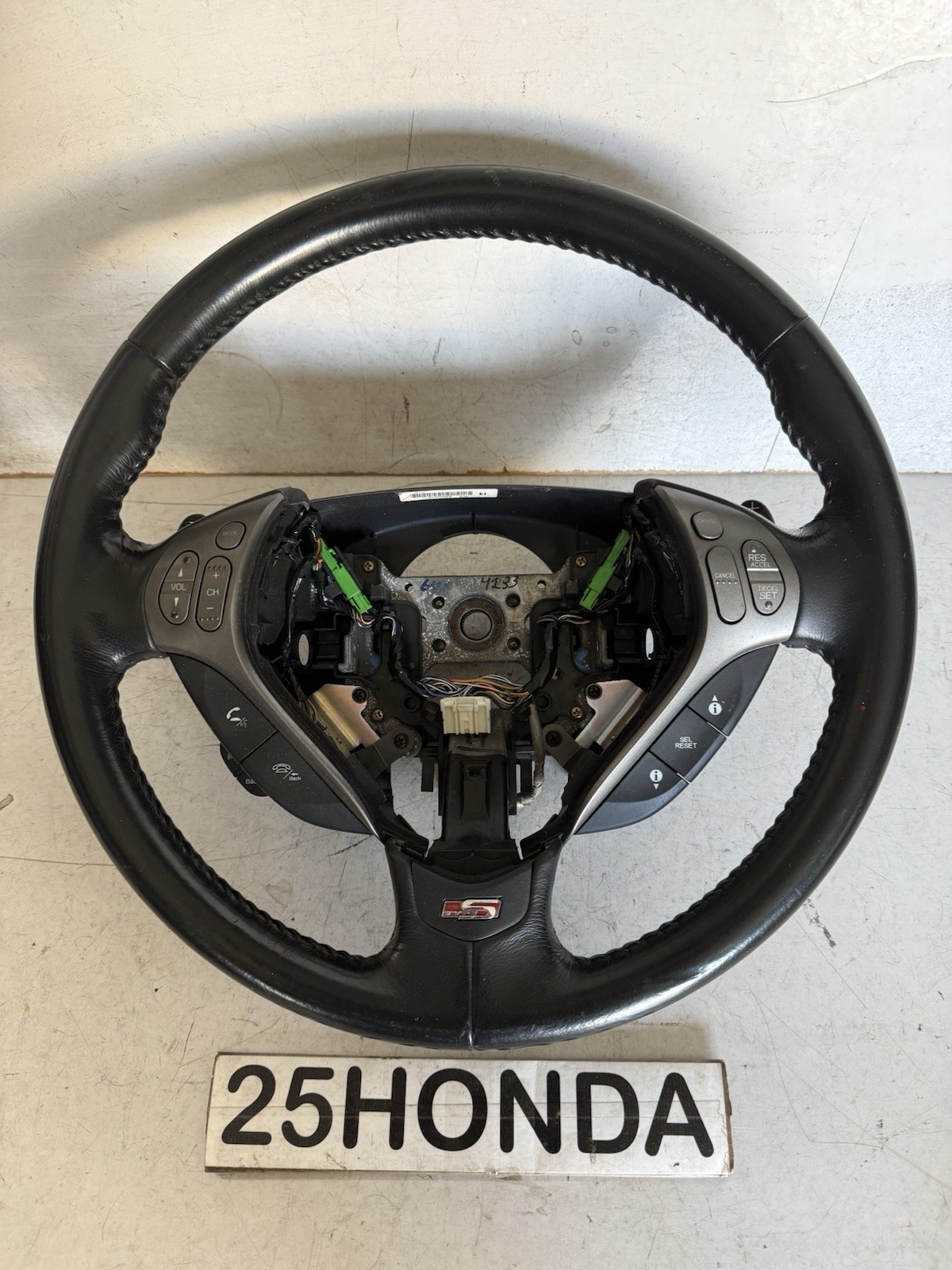 2007-2008 Acura TL Type S Factory 3 Spoke Leather Steering Wheel OEM Rare 2007-2008 Acura TL Type S Factory 3 Spoke Leather Steering Wheel OEM Rare