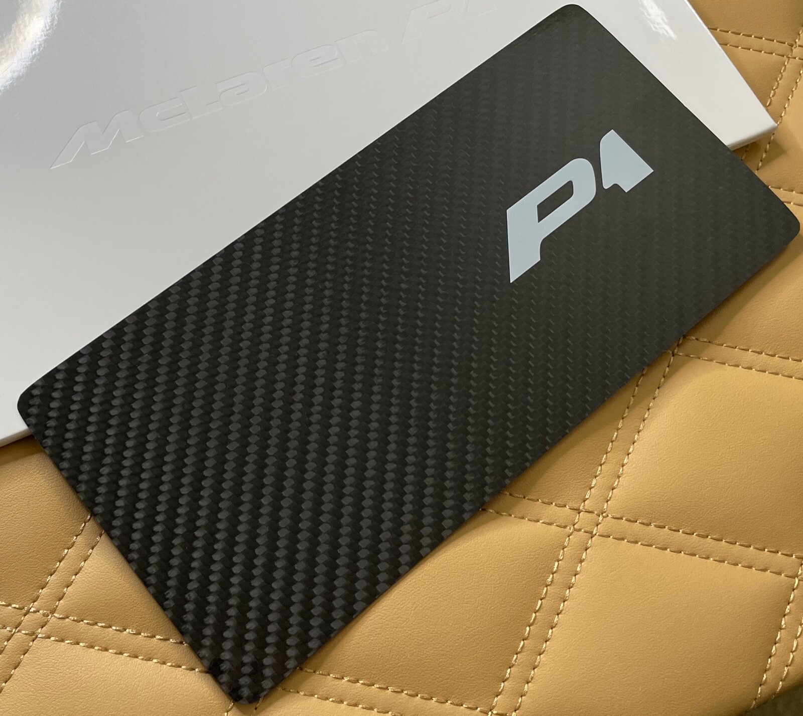 McLaren P1 Invitation To Preview RARE Collectible Carbon Fiber Invite Card
