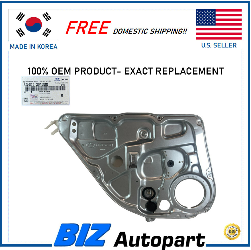 GENUINE  WINDOW REGULATOR FOR REAR LEFT 2009-2014 HYUNDAI GENESIS # 83401-3M000