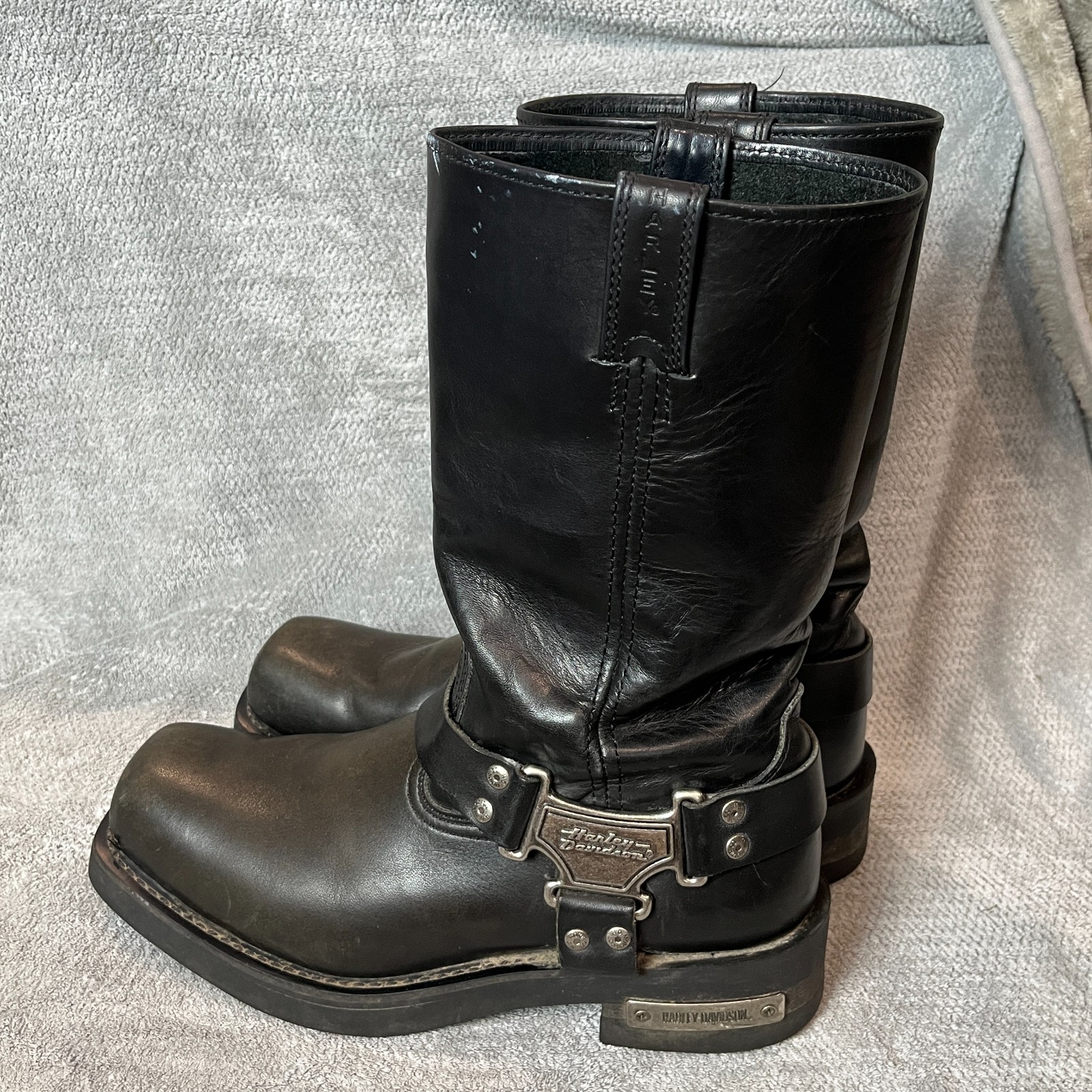 Harley Davidson 91345 Leather Mega Harness Motorcycle Boots Men\'s Size 10 Harley Davidson 91345 Leather Mega Harness Motorcycle Boots Men\'s Size 10