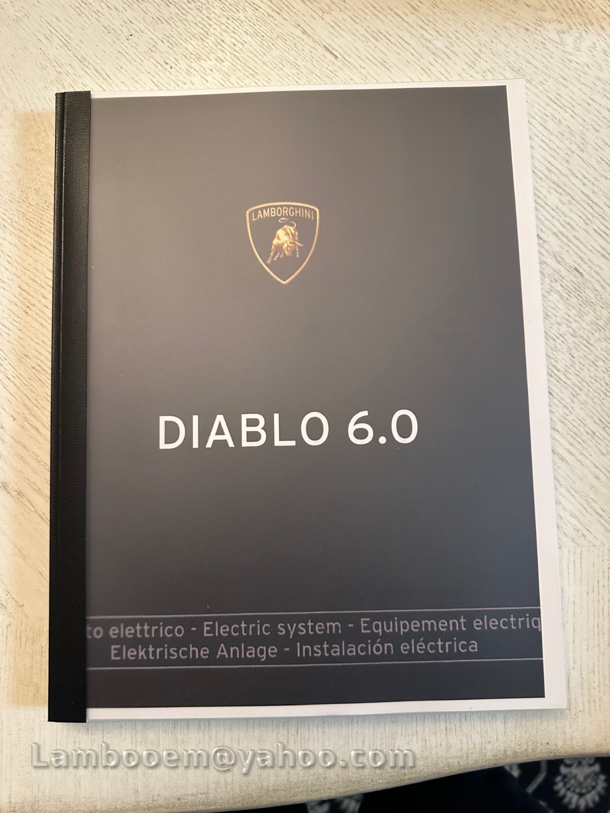 Lamborghini Diablo 2001 6.0 Electrical Diagram Service Manual