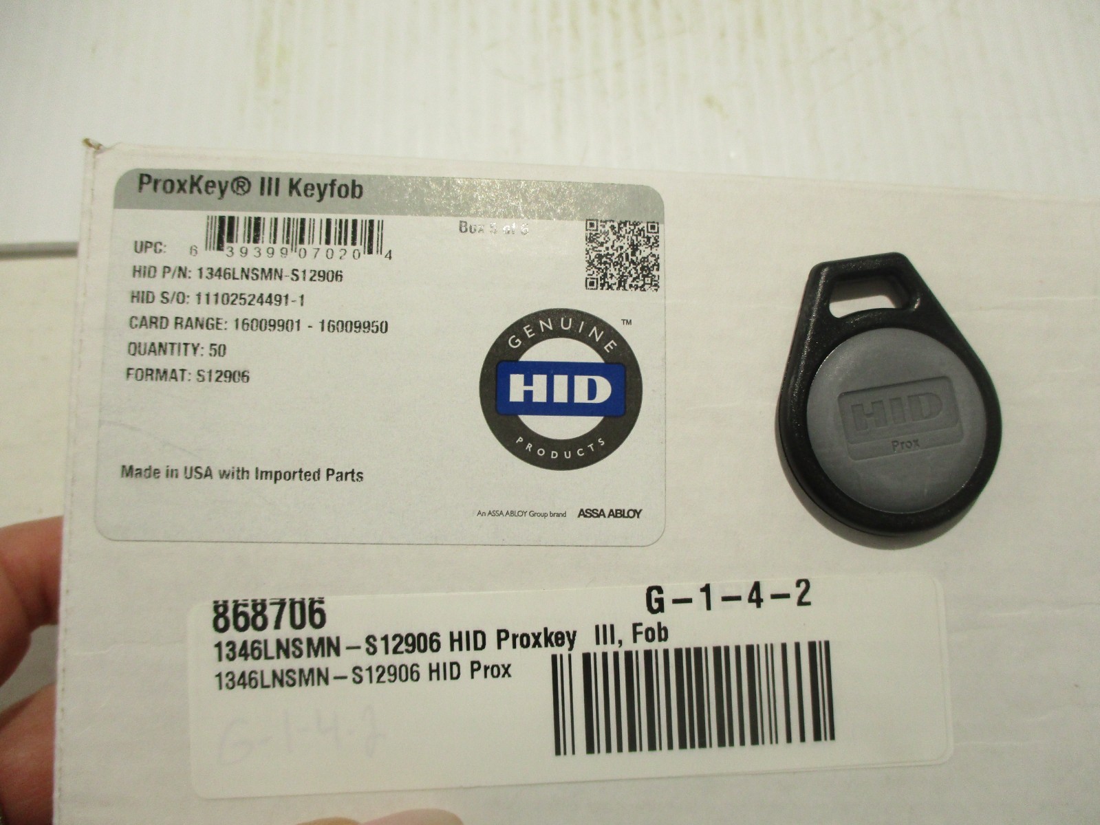 NEW(1) HID PROXKEY III KEYFOB 1346LNSMN PROXIMITY KEY FOB NEW(1) HID PROXKEY III KEYFOB 1346LNSMN PROXIMITY KEY FOB