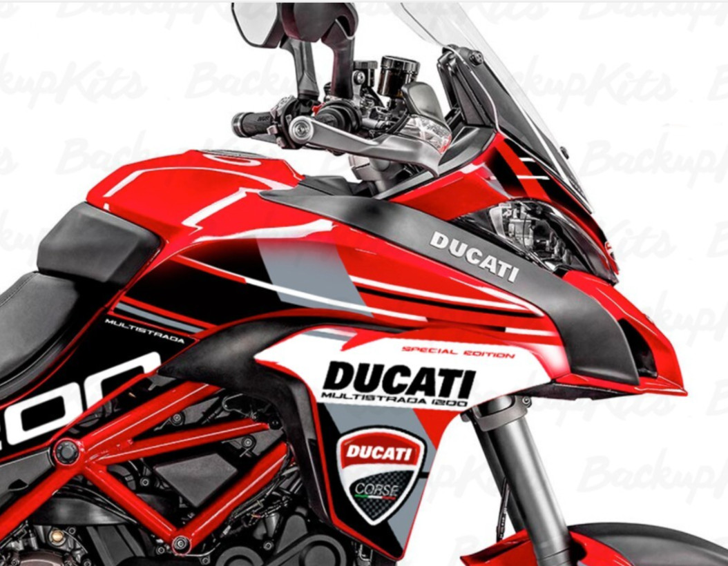 DUCATI MULTISTRADA 1200 GRAPHIC KIT FULL MOTOGP RED 2015 - 2019