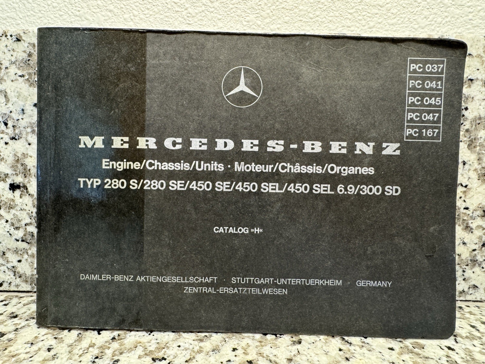 Vintage Mercedes Benz Parts Catalog H W116 280S 450SEL 6.9 300SD Manual Vintage Mercedes Benz Parts Catalog H W116 280S 450SEL 6.9 300SD Manual