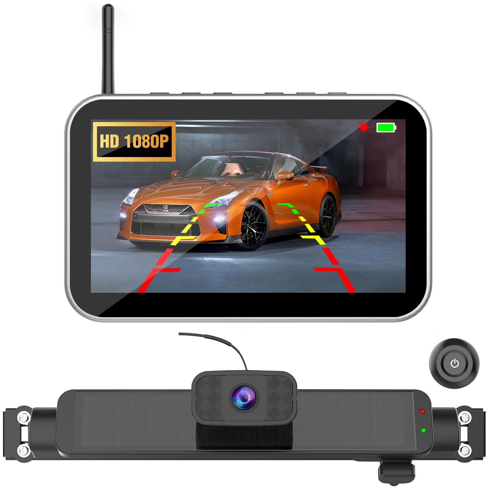 Carpuride WF02 Solar Wireless Backup Camera 7\