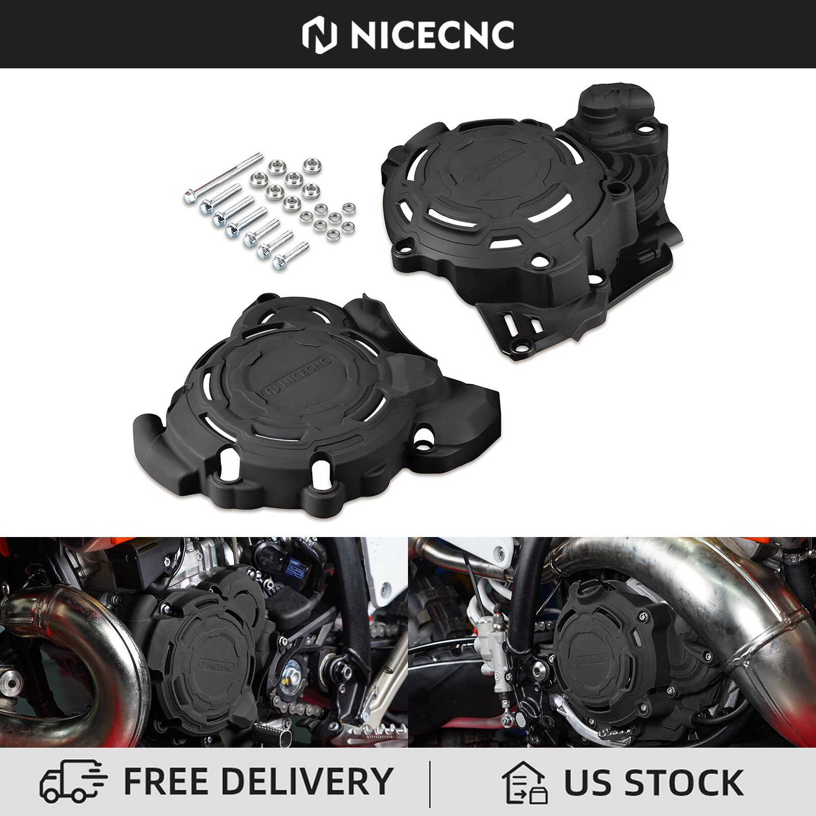NICECNC Ignition Clutch Cover Protector For KTM 250 300 EXC XC-W 2024-2026 NICECNC Ignition Clutch Cover Protector For KTM 250 300 EXC XC-W 2024-2026