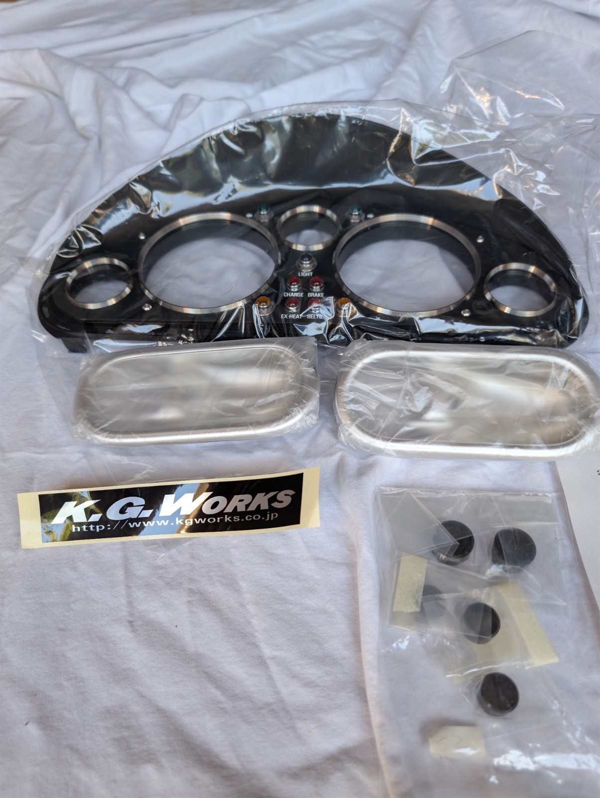 KG WORKS Independent Look Cluster Panel + Door Cups *KIT* Miata NA 90-97 JDM NOS