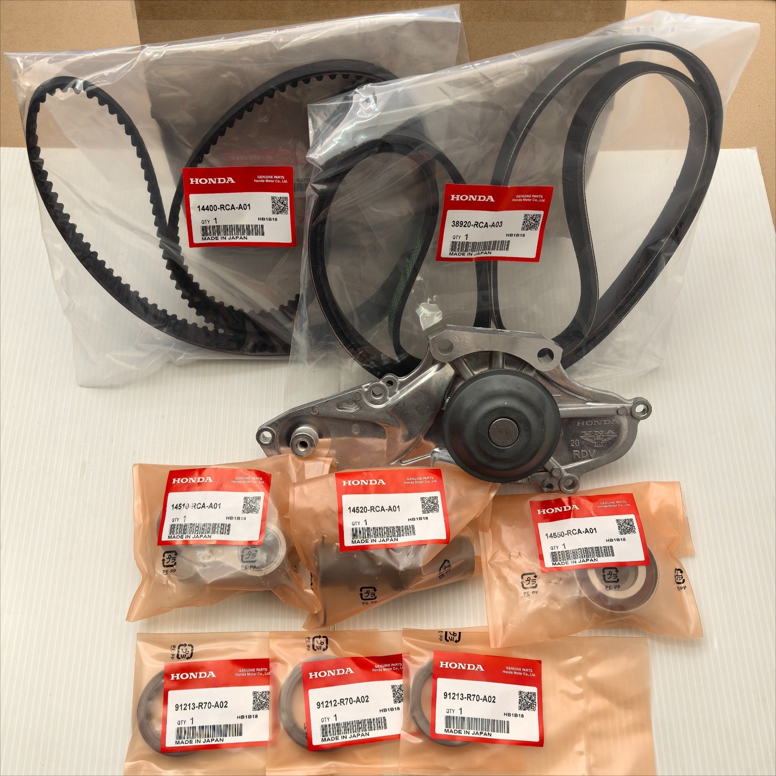 Genuine OEM Timing Belt Kit with Water Pump For ACURA MDX Accord Odyssey