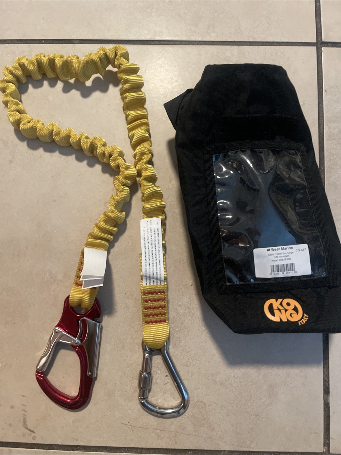 West Marine Elastic Tether 20149308 KONG made In Italy