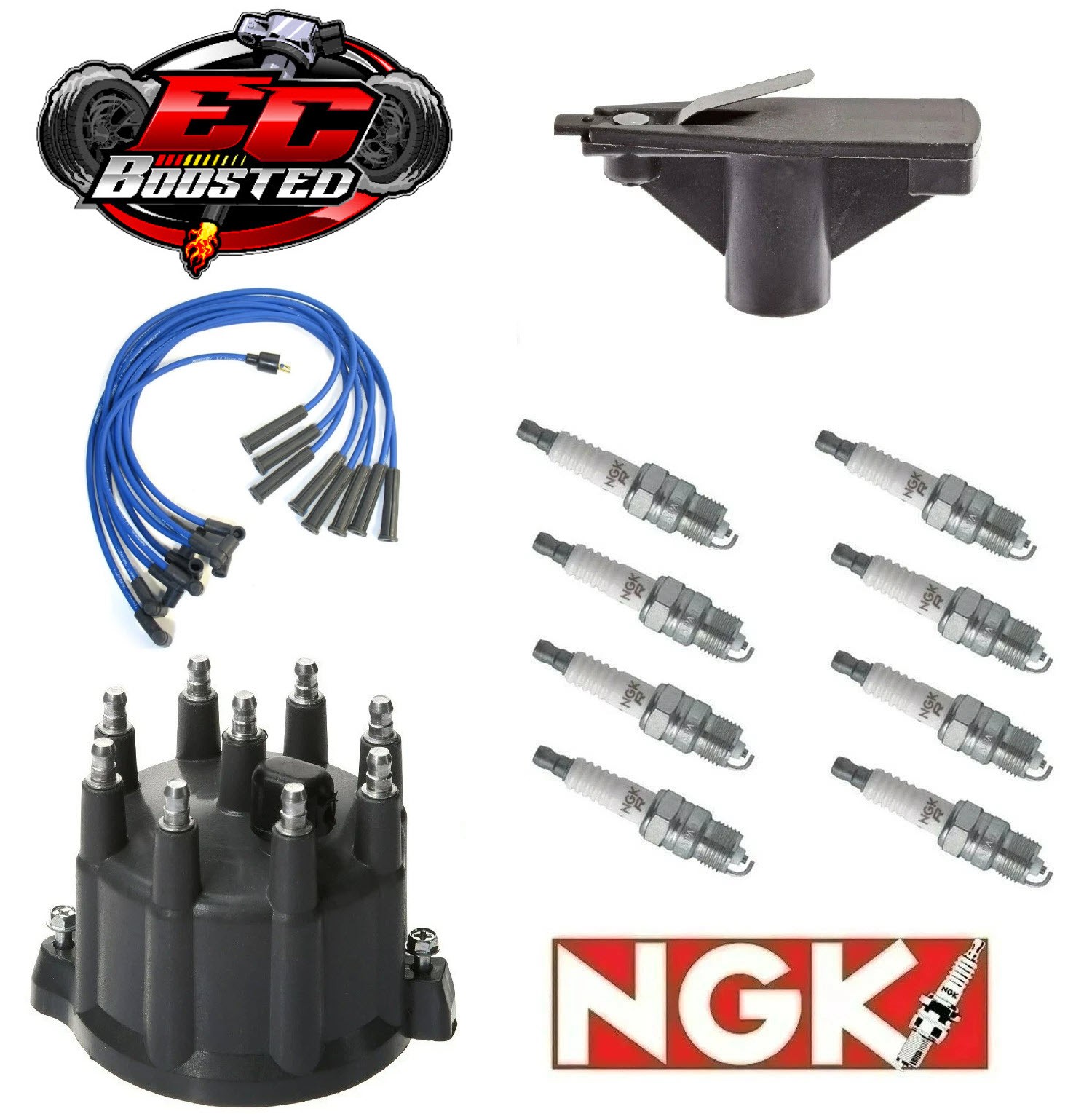 FIts 1994-03 Dodge Ram Pick Up & Van 5.2L 5.9L Wires Cap & Rotor & Spark Plugs