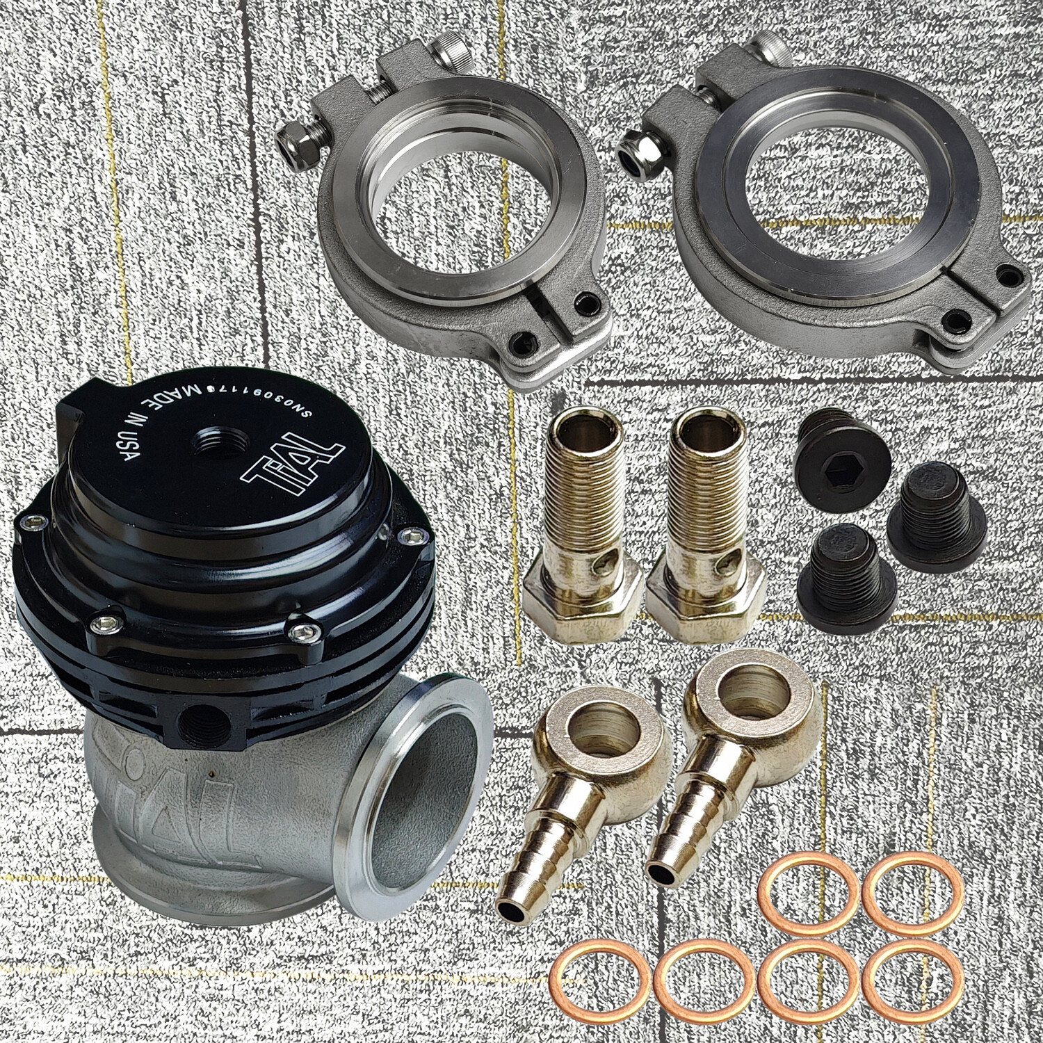 FOR TiAL Style MVS Series 38mm External Wastegate BLACK 22 PSI - FAST USA SHIP