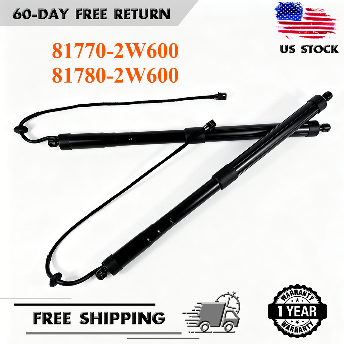 2X Rear LH & RH Tailgate Power Lift Support For Hyundai Santa Fe Sport 2015-2018 2X Rear LH & RH Tailgate Power Lift Support For Hyundai Santa Fe Sport 2015-2018