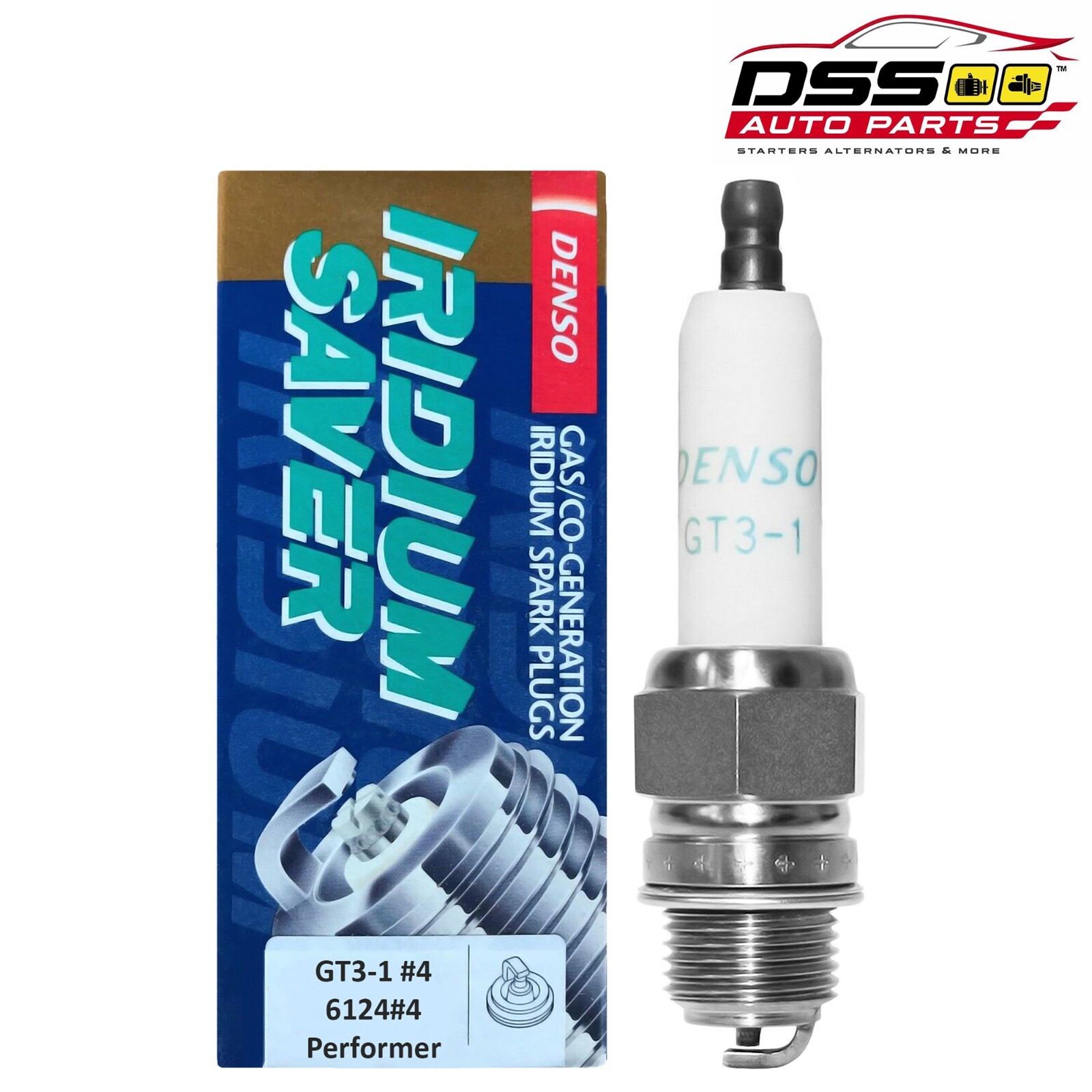 DENSO OEM 6124 GT3-1 #4 Performer Gas Generation Iridium Saver Spark Plug - 1 Pc