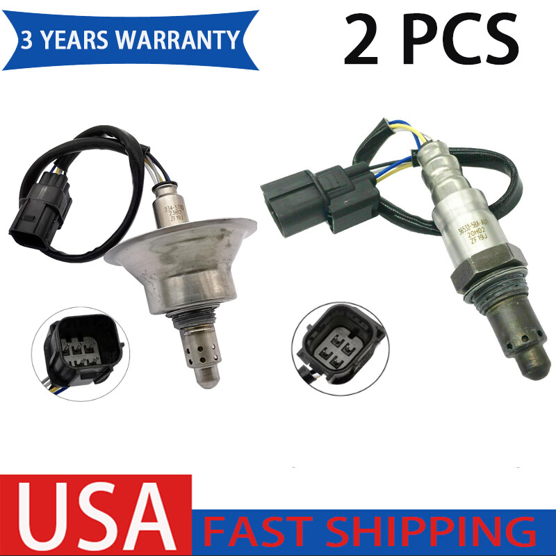 1x Upstream+ 1x Downstream Oxygen Sensor For 2016-2021 Honda Civic 2.0L L4 1x Upstream+ 1x Downstream Oxygen Sensor For 2016-2021 Honda Civic 2.0L L4