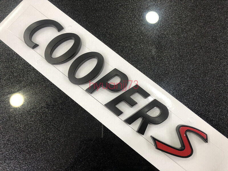 Matte Black Emblem Badge Chrome Cooper S Logo Countryman Clubman For Mini Cooper