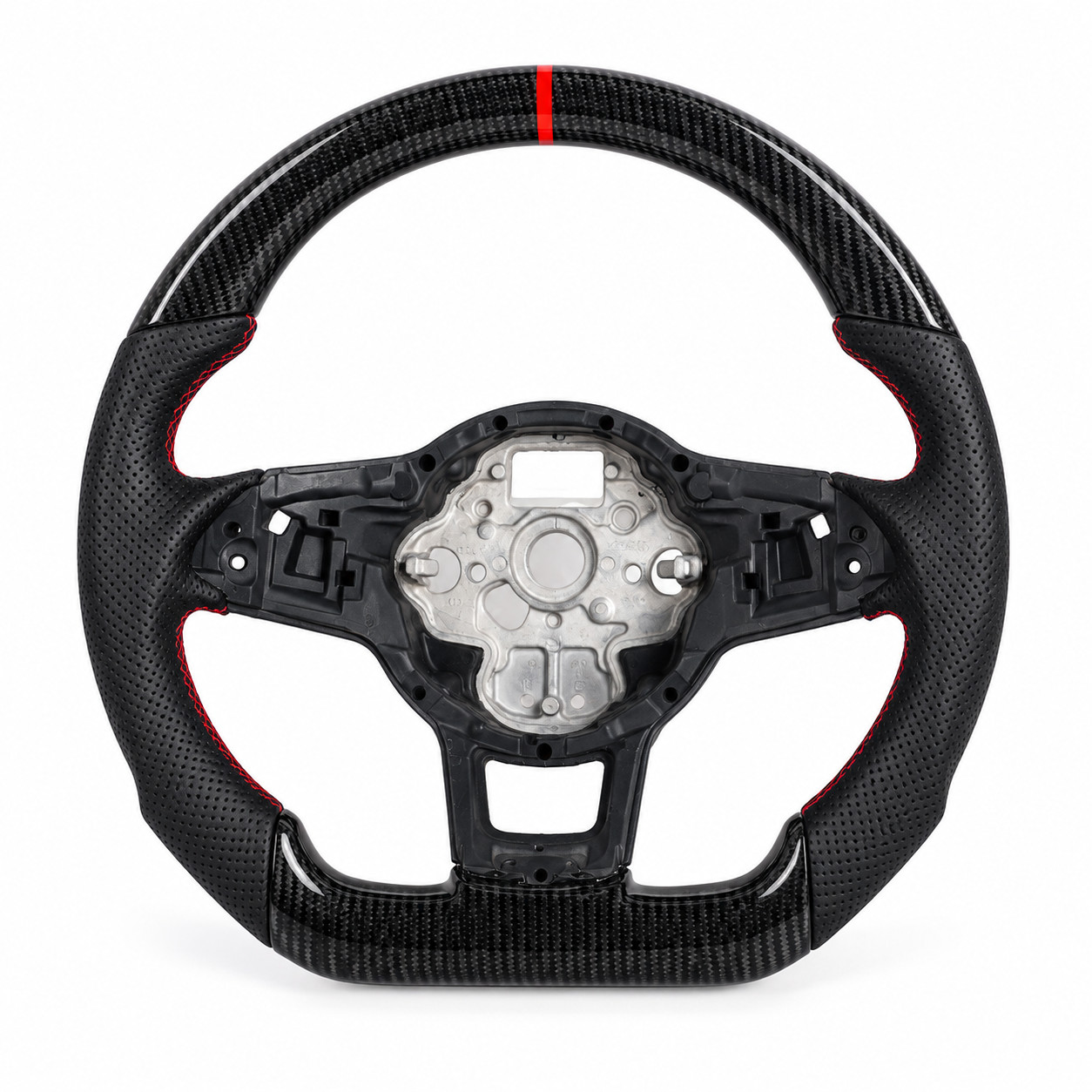 MK7 GTI Carbon Fiber Steering Wheel 2015-2019 RED ACCENTS