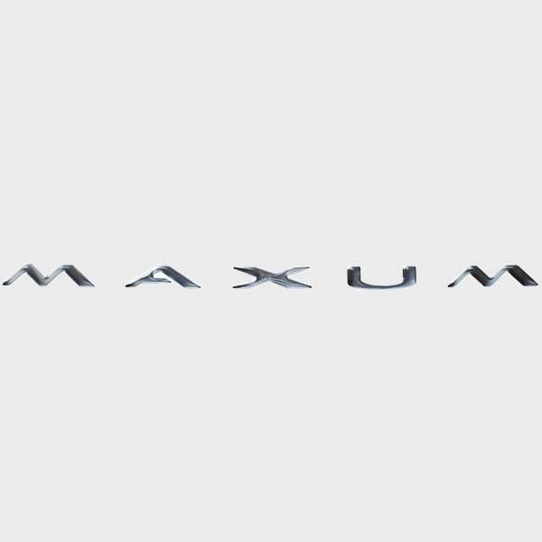 Maxum Boat Raised Logo Decal 136175 | Silver Sticker