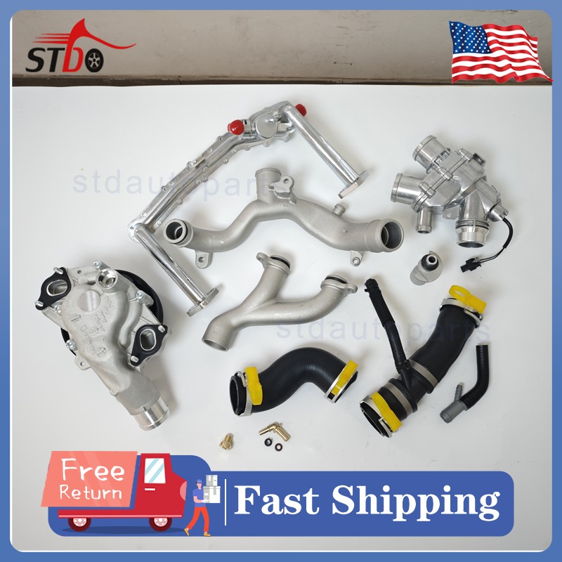Upgraded Cooling Water Pump Pipe System Kit Fit For Jaguar Land Rover 3.0L V6
