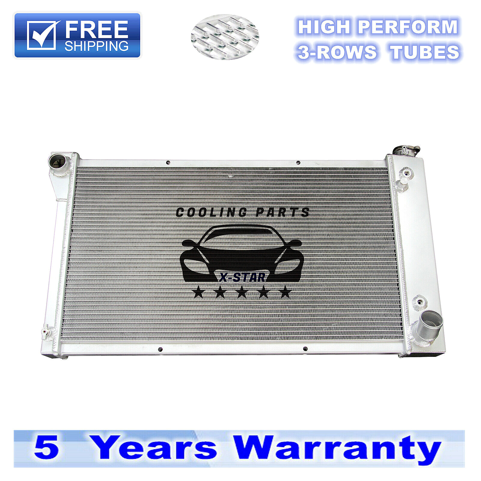 CU369 3 Row Aluminum Radiator For 67-72 Chevy GMC C/K C10 C20 C30 K10 K20 Pickup