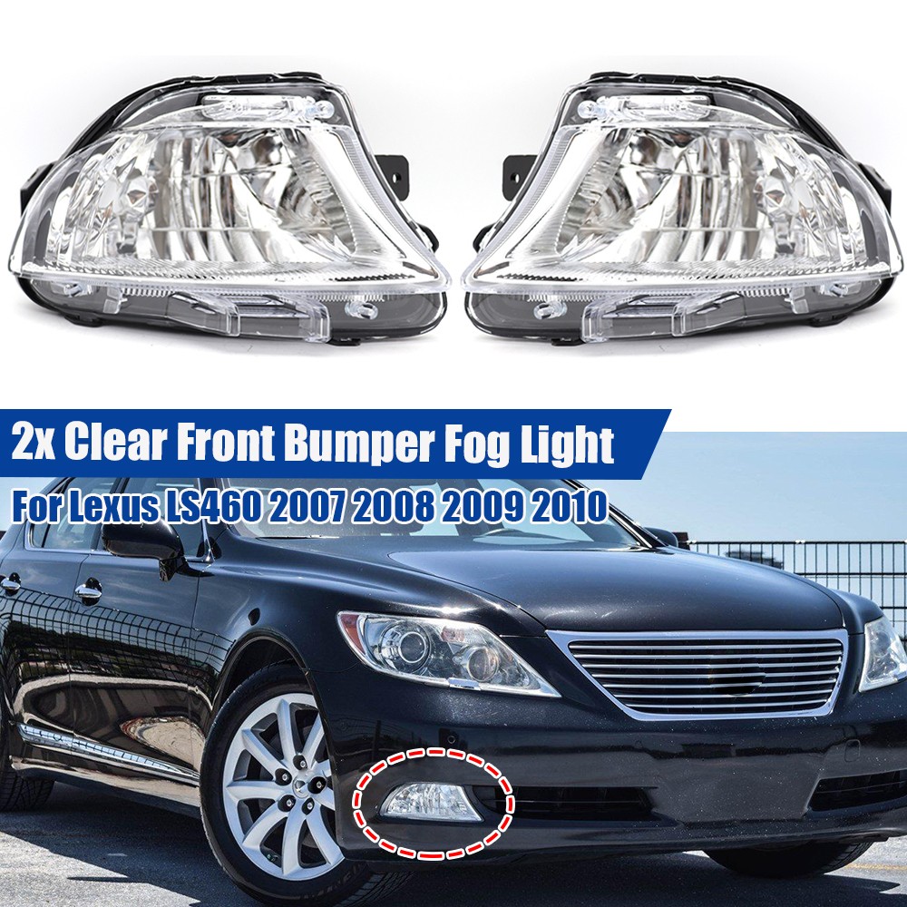 2x Clear Lens Left&Right Fog Light Cover For Lexus LS460 LS600h 2007-2010