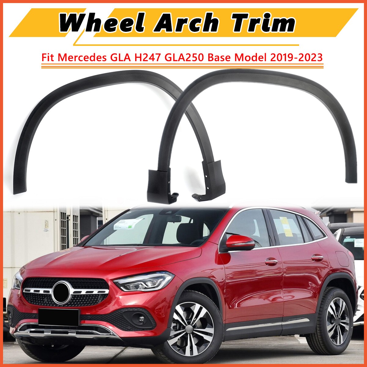 For Mercedes H247 GLA250 Base 2019-2023 Front Left+Right Wheel Arch Fender Trim