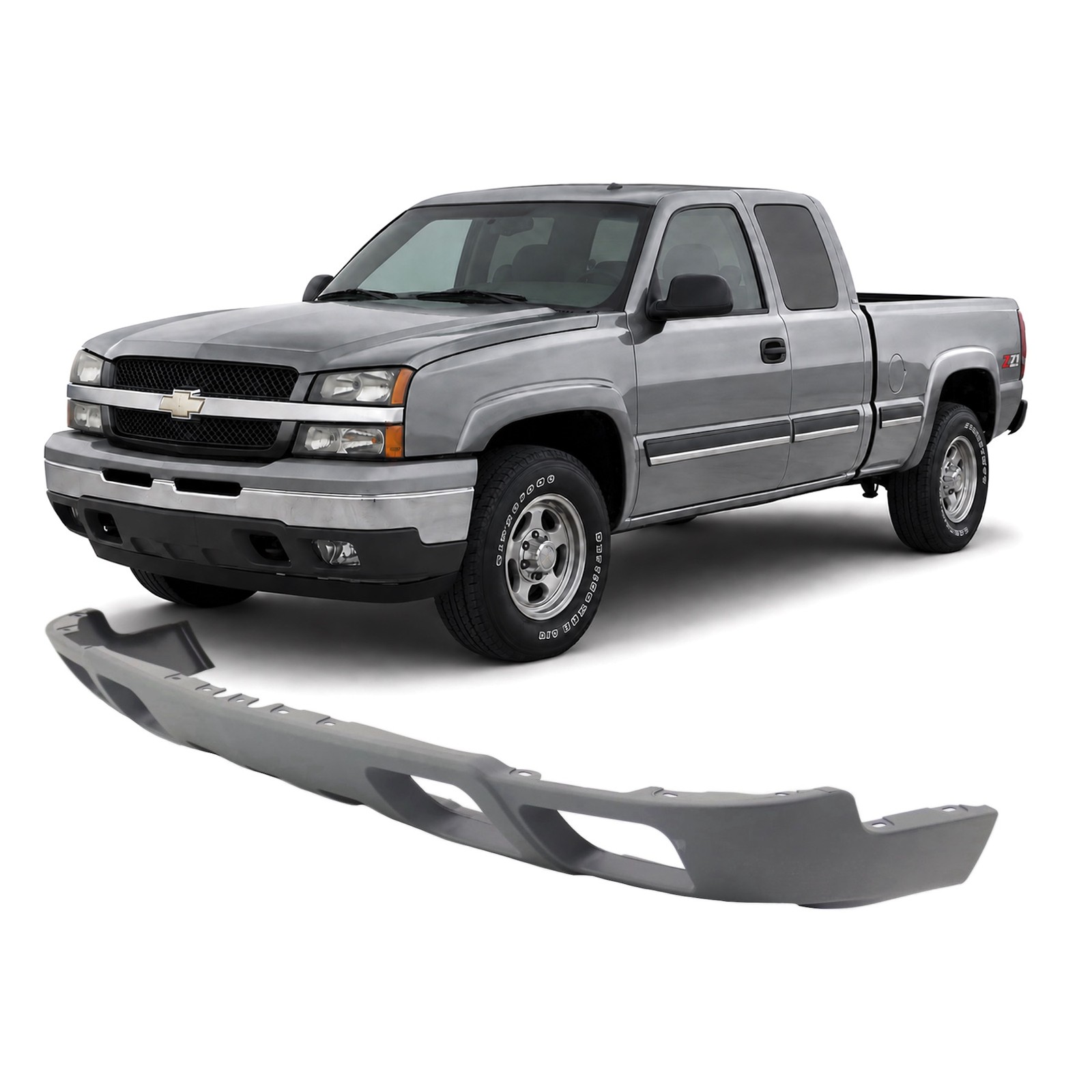 2003-2005 Chevrolet Silverado Textured Front Bumper Deflector GM1092173 15199824