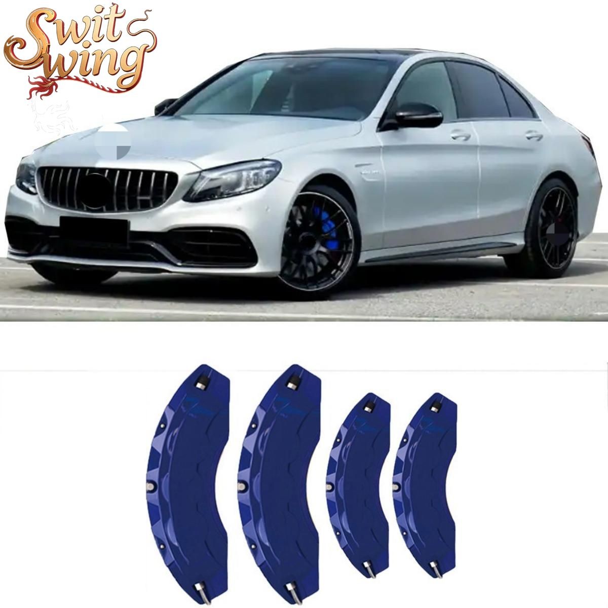 4pcs Blue Car Aluminum Brake Caliper Cover for MERCEDES BENZ C Class